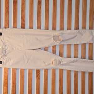 L’AGENCE Light Pink Distressed Skinny Jeans Size 26